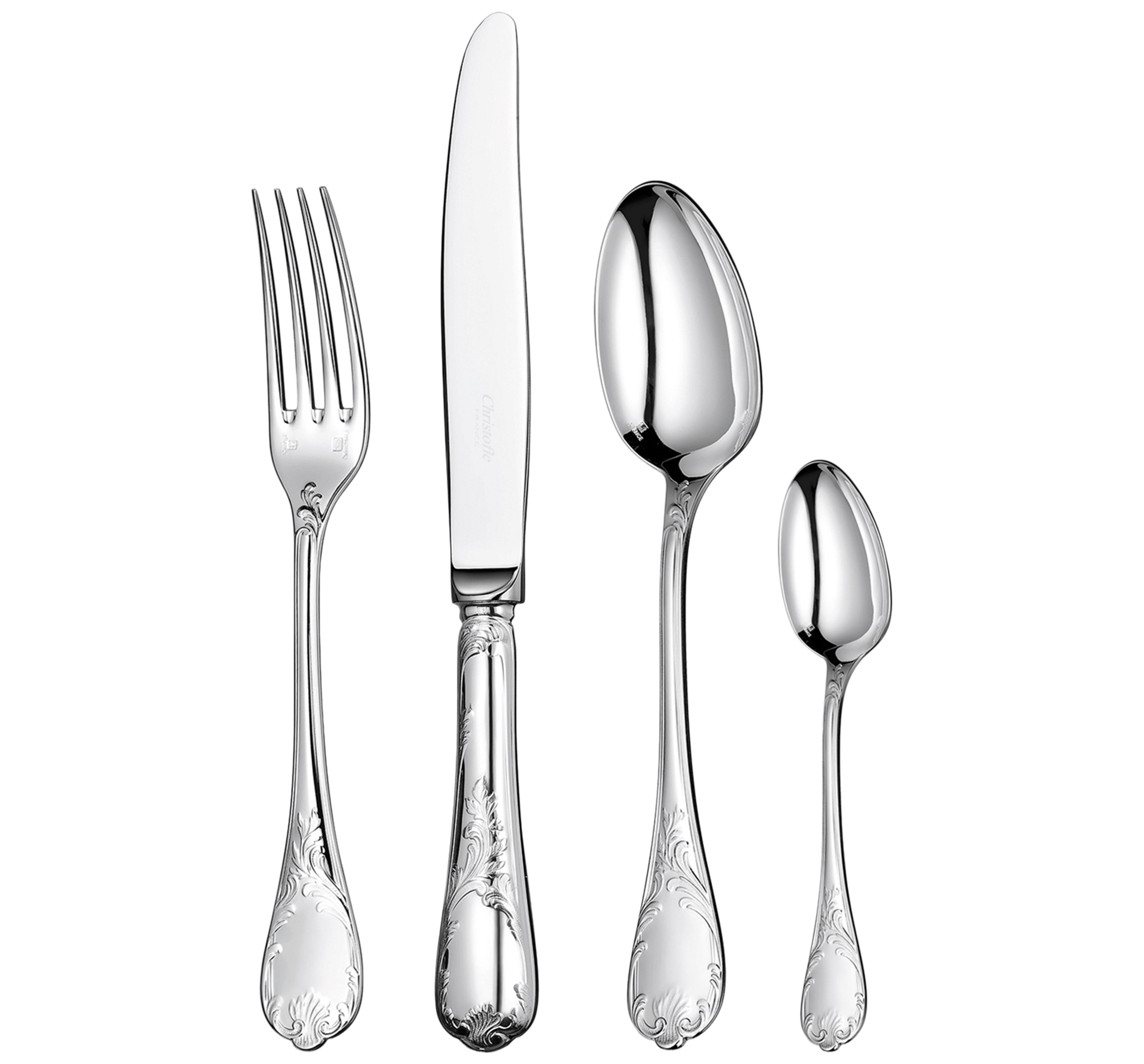 4-Piece Silver plated Flatware Set Marly